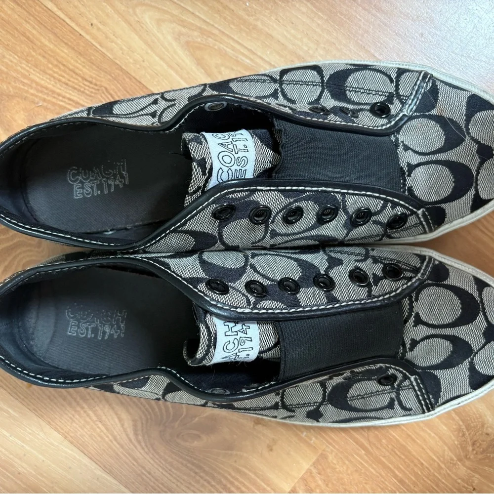 Coach Bev Monogram Signature Logo Slip On Sneakers - Picture 11 of 14
